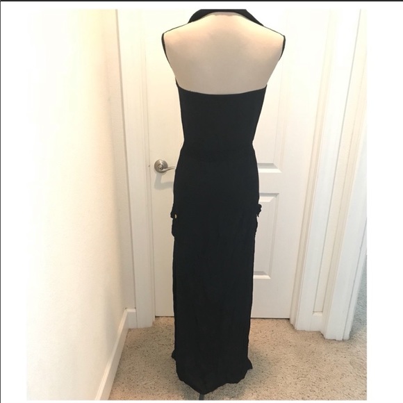 Black 2b Bebe Cargo Halter Maxi Dress - Picture 2 of 4